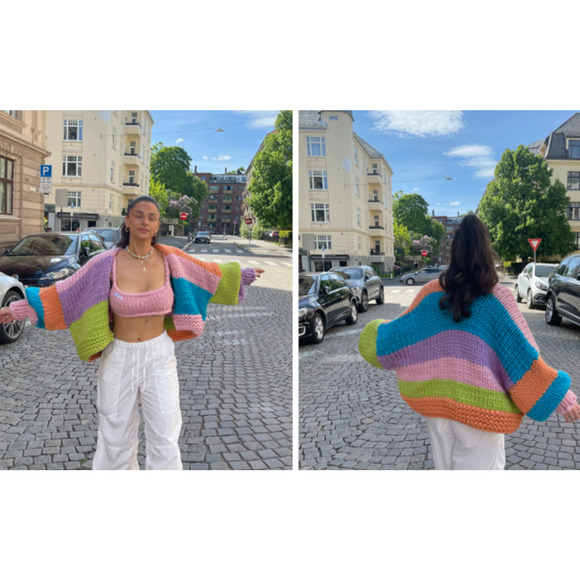 HOPE MACAULAY daphne chunky knit anthropologie cardigan goop sweater $650 S/M - Picture 10 of 16